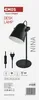 Stolní lampa NINA na žárovku E27, černá Voir les images du produit