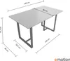 Esszimmertisch MIAS 140x80cm weiße Keramikplatte schwarzes Produktbild-Vorschau 3