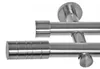 Gardinenstange mit Wandhalterung I Metall Edelstahl Look Produktbild-Vorschau 1