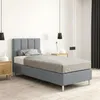 Hotelová posteľ 90x200 cm Sivá - Boxspring pre ubytovacie Náhľad obrázku produktu 3