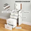 HOMCOM 3 in 1 Schminktisch mit Hocker, Kosmetiktisch mit Produktbild-Vorschau 7