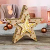 HI Zwei LED Holzsterne Weihnachts-Deko Stern aus Holz mit Produktbild-Vorschau 1