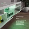 Klarstein TV Board Weiss, Wohnzimmer Möbel für TV, 150 cm Produktbild-Vorschau 4