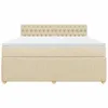 Maison Exclusive - Boxspringbett mit Matratze Creme 180x200 Produktbild-Vorschau 4