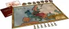 A board game map of Europe with game pieces and rulebooks. Produktbild-Vorschau