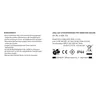 Product warning and specification information. Produktbild-Vorschau