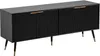 FineBuy Lowboard Schwarz mit Eiche-Nachbildung 150x60x39 cm Produktbild-Vorschau 6