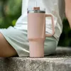 LS-LebenStil XL Edelstahl Trinkbecher Rosa 1200ml mit Griff Produktbild-Vorschau 3