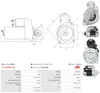 Startmotor voor Yanmar 3TN63 / 3TN66 / 3TNE68, 12V, 0,9 kW Productafbeelding-voorbeeld 5