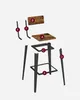 An exploded view of a bar stool with labeled parts. Produktbild-Vorschau