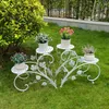 FATIVO porta piante bianco - porta fiori in metallo con 4 Anteprima dell’immagine prodotto 2