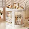 A makeup organizer filled with various cosmetic products is displayed on a vanity table. Náhled obrázku produktu