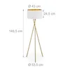Lampa stojąca Relaxdays na trzech nogach, lampa typu tripod Podgląd zdjęcia produktu 4