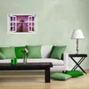 Wallario Poster mit Fenster-Illusion: Lila Blumenfeld, Produktbild-Vorschau 3