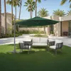 An outdoor patio set with a large cantilever umbrella, a loveseat, and two chairs, arranged on artificial turf. Náhled obrázku produktu