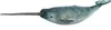 A narwhal toy on a white background. Náhled obrázku produktu
