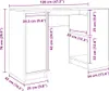 vidaXL Schreibtisch Weiß 120x42x76 cm Holzwerkstoff Produktbild-Vorschau 7
