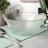 Sklenená miska so zlatým okrajom DATURA, 28 cm Náhľad obrázku produktu 2