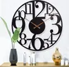 HSXL – Große industrielle Wanduhr aus schwarzem Metall – Produktbild-Vorschau 10