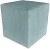 Best For Home | Würfel Pouf Hocker | Dunkles Blaugrün Poof Produktbild-Vorschau 1