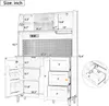OKWISH Buffet Haut - Armoire de Rangement avec Prises et Voir les images du produit 4