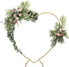 Herz-form Hochzeitsbogen Gold Traubogen Hintergrund Blumen Produktbild-Vorschau 1