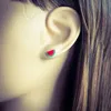 925 Sterling Silber Ohrringe Ohrstecker mit Wassermelone Produktbild-Vorschau 2