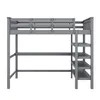 Hochbett 140 x 200 cm mit Schreibtisch und Ablagefächern, Produktbild-Vorschau 9