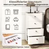 COSTWAY Nachtschrank mit 4 Schubladen, Nachttisch Kommode Produktbild-Vorschau 4