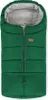 A green winter sleeping bag for a baby or toddler, shown from the front. Voir les images du produit