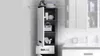 Hochschrank - Weiß Hochglanz - Grau - B 38 cm - 2 Türen - 1 Produktbild-Vorschau 9