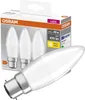 A package of three Osram LED candle light bulbs is shown, with one bulb prominently displayed in the foreground. Produktbild-Vorschau