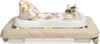 A side view of a baby walker with toys attached. Produktbild-Vorschau