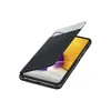 A black Samsung phone case with a gray flap is shown on a white background. Produktbild-Vorschau