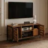 Mobile TV a 2 ante in stile vintage loft, marrone rustico, Anteprima dell’immagine prodotto 4