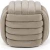 Geflochtener Samt-Pouf 53 cm NILO Staubbeige Produktbild-Vorschau 2