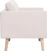 vidaXL 2-miestna pohovka Látka Cream White Náhľad obrázku produktu 5