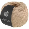 A ball of beige yarn with a black label. Produktbild-Vorschau