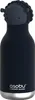 A product shot of a black sheep-themed water bottle. Produktbild-Vorschau