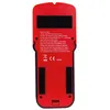 The back of a red digital stud finder with operating instructions printed on it. Produktbild-Vorschau