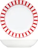 Split rouge rayé Set de 6 assiettes à soupe 450ml Voir les images du produit 3