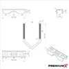 Mast Stahl 80cm mit 2 Zahnschellen für Geländer : 80cm Produktbild-Vorschau 8