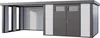 Telluria Metallgerätehaus Classico 3030 mit Lounge Anbau Produktbild-Vorschau 1