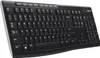 A black Logitech keyboard is shown from a slightly elevated angle against a white background. Produktbild-Vorschau