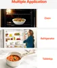 Collage showing different applications of cookware: in an oven, in a refrigerator, and on a tabletop. Náhled obrázku produktu