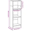 A diagram showing the dimensions of a bookshelf. Podgląd zdjęcia produktu