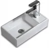 Lavabo Retangolare In Vetroceramica Da Appoggio, Bianco Anteprima dell’immagine prodotto 1