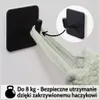 DEKAZIA® Zestaw 8 Haków Samoprzylepnych Czarny Mat – Haki Podgląd zdjęcia produktu 3