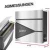 KESSER® Briefkasten mit Zeitungsfach Wandmontage Produktbild-Vorschau 7