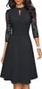Elegantes, schwingendes Retro-Party-Cocktailkleid mit Produktbild-Vorschau 1